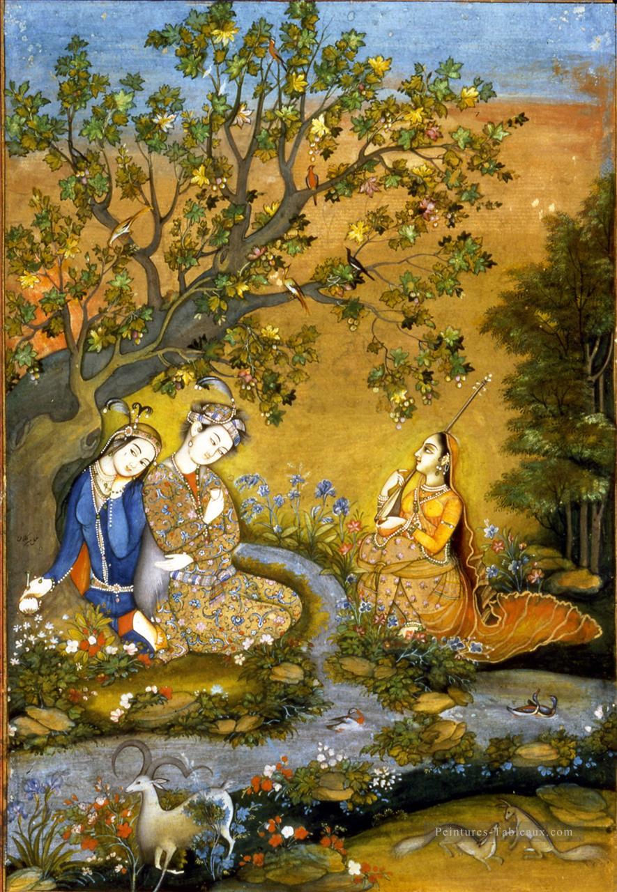 Elskovspar Mir Kalan Khan de Inde Peintures à l'huile